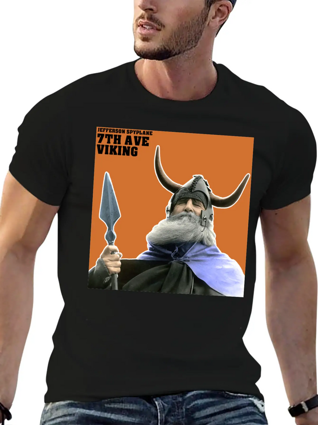 7th Ave Viking - Sticker Casual Graphic T-Shirt – Simple And Comfortable Daily Wear