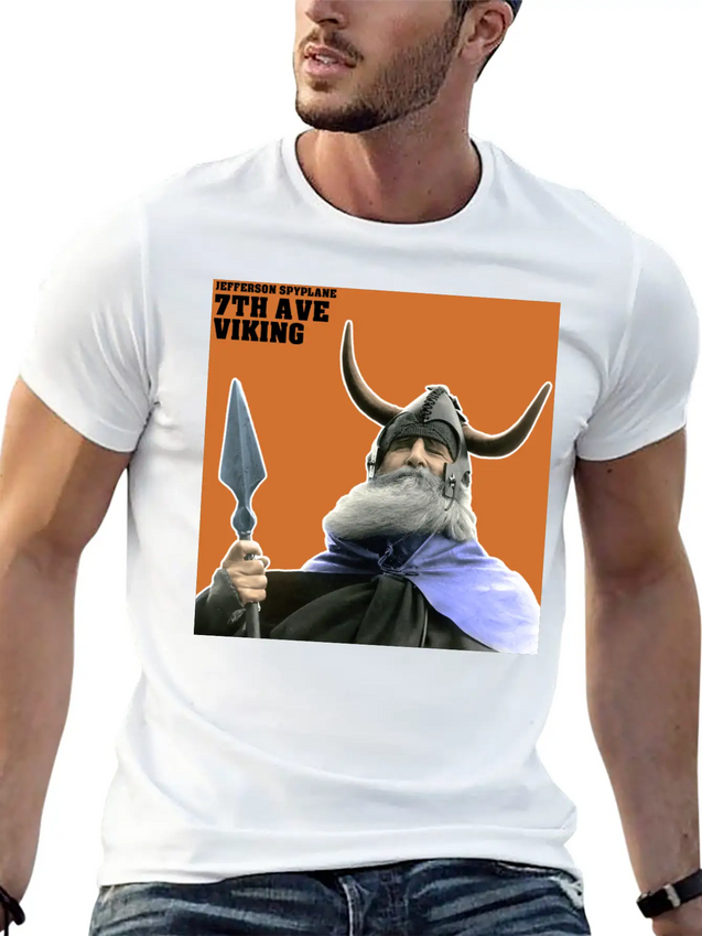 7th Ave Viking - Sticker Casual Graphic T-Shirt – Simple And Comfortable Daily Wear