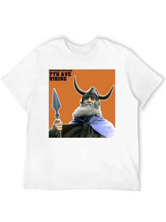 7th Ave Viking - Sticker Casual Graphic T-Shirt – Simple And Comfortable Daily Wear
