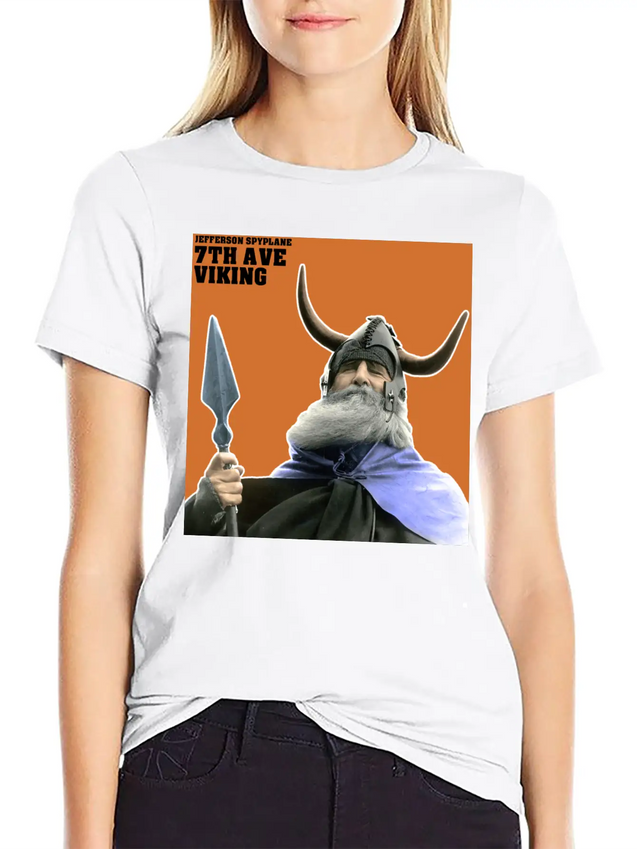 7th Ave Viking - Sticker Casual Graphic T-Shirt – Simple And Comfortable Daily Wear