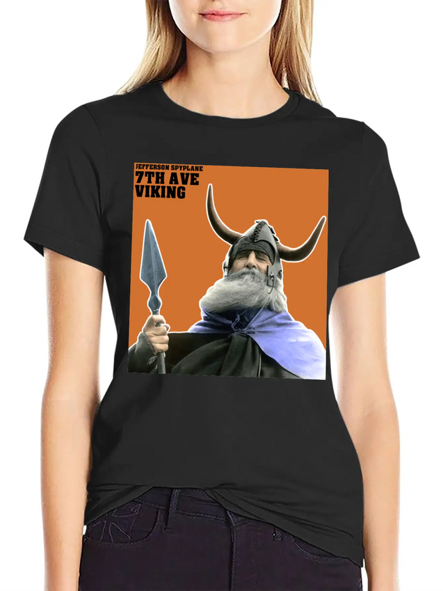 7th Ave Viking - Sticker Casual Graphic T-Shirt – Simple And Comfortable Daily Wear