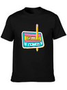 80's Cassette Tape 1990s Pencil Winding Cassette Casual Graphic T-Shirt – Simple And Comfortable Daily Wear