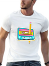 80's Cassette Tape 1990s Pencil Winding Cassette Casual Graphic T-Shirt – Simple And Comfortable Daily Wear