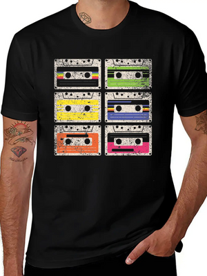 80's Cassette Tape 1990s Pencil Winding Cassette Comfortable Minimalist Graphic Tee – Summer Style Essential