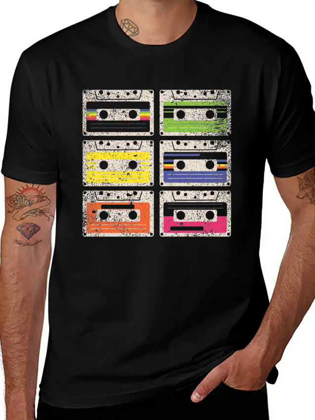 80's Cassette Tape 1990s Pencil Winding Cassette Comfortable Minimalist Graphic Tee – Summer Style Essential