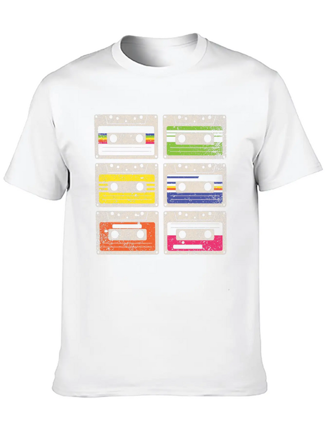 80's Cassette Tape 1990s Pencil Winding Cassette Comfortable Minimalist Graphic Tee – Summer Style Essential