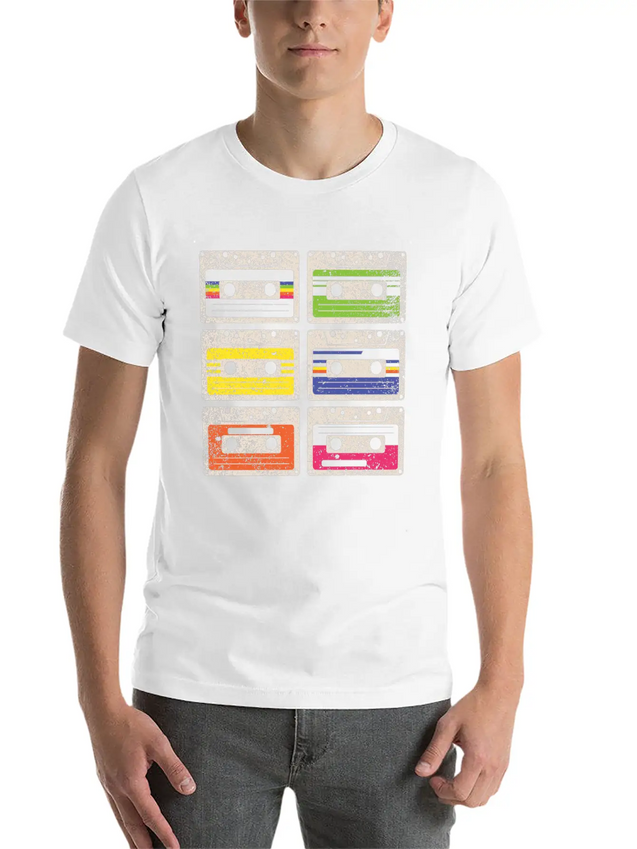 80's Cassette Tape 1990s Pencil Winding Cassette Comfortable Minimalist Graphic Tee – Summer Style Essential