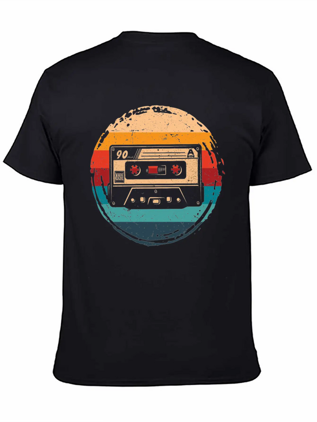 80's Cassette Tape 1990s Pencil Winding Cassette Unisex Casual T-Shirt – Clean Design For Daily Comfort