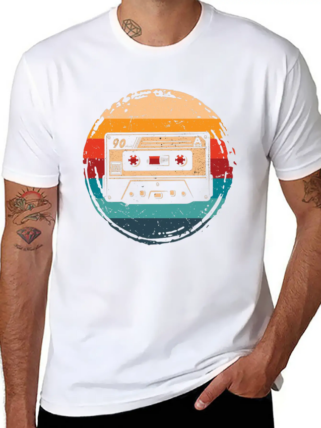 80's Cassette Tape 1990s Pencil Winding Cassette Unisex Casual T-Shirt – Clean Design For Daily Comfort