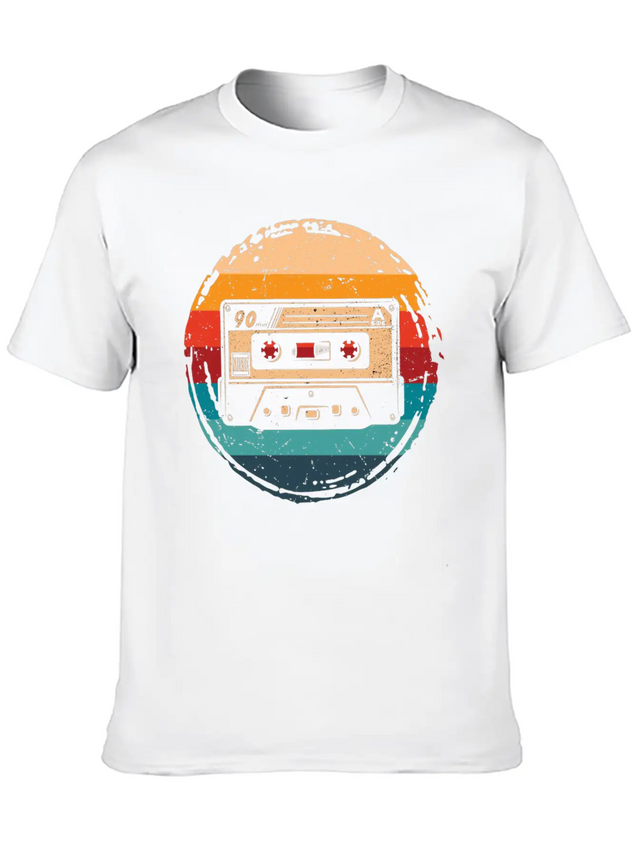 80's Cassette Tape 1990s Pencil Winding Cassette Unisex Casual T-Shirt – Clean Design For Daily Comfort