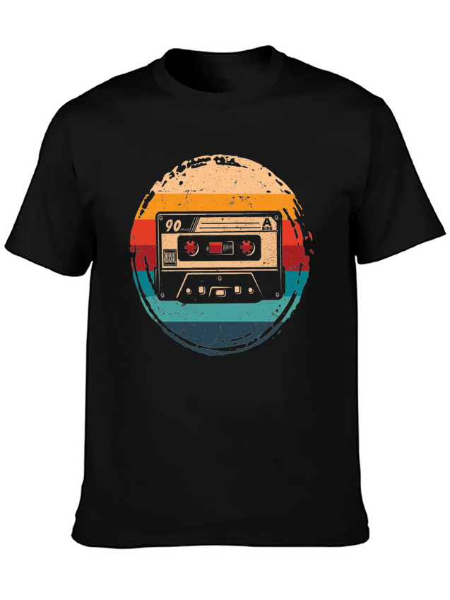 80's Cassette Tape 1990s Pencil Winding Cassette Unisex Casual T-Shirt – Clean Design For Daily Comfort
