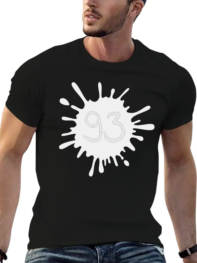 93__zahl_klecks__f2 Unisex Casual T-Shirt – Clean Design For Daily Comfort