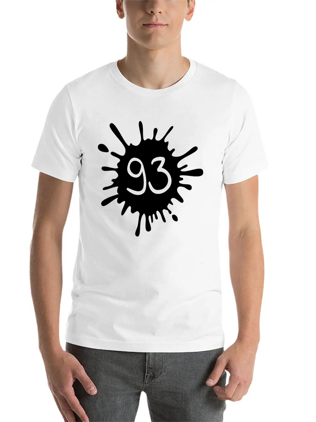 93__zahl_klecks__f2 Unisex Casual T-Shirt – Clean Design For Daily Comfort