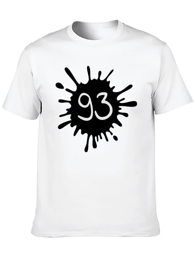 93__zahl_klecks__f2 Unisex Casual T-Shirt – Clean Design For Daily Comfort
