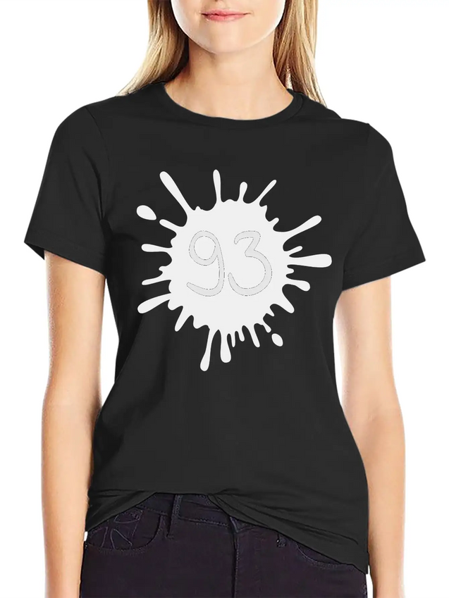 93__zahl_klecks__f2 Unisex Casual T-Shirt – Clean Design For Daily Comfort