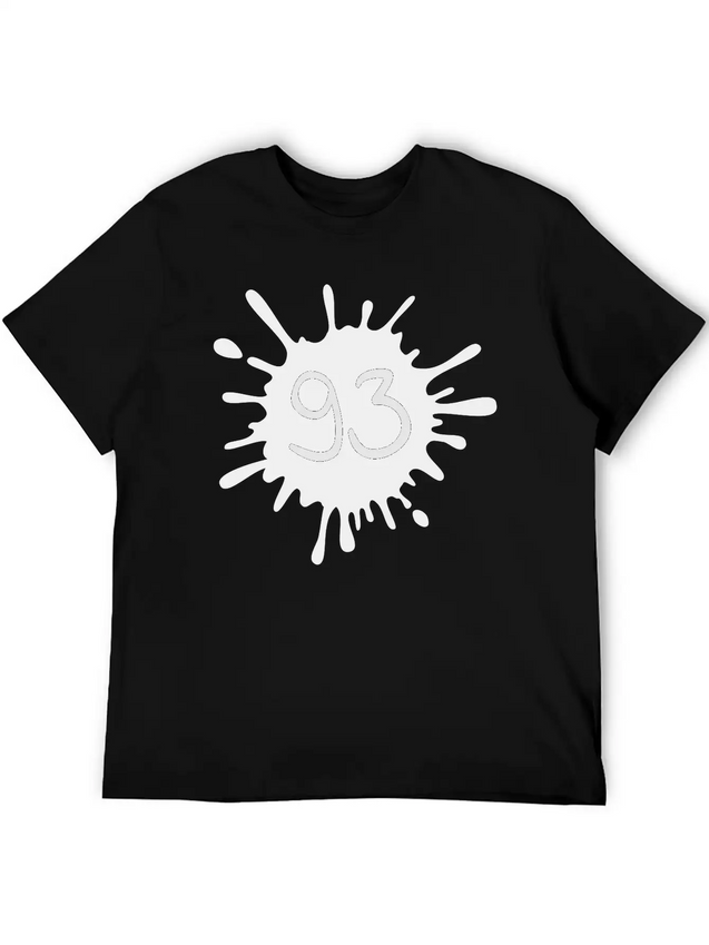 93__zahl_klecks__f2 Unisex Casual T-Shirt – Clean Design For Daily Comfort