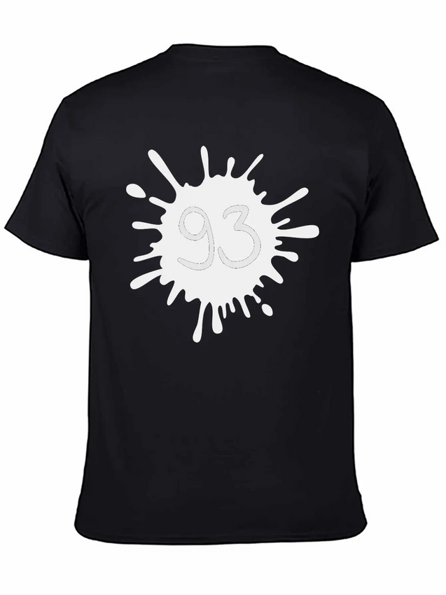 93__zahl_klecks__f2 Unisex Casual T-Shirt – Clean Design For Daily Comfort