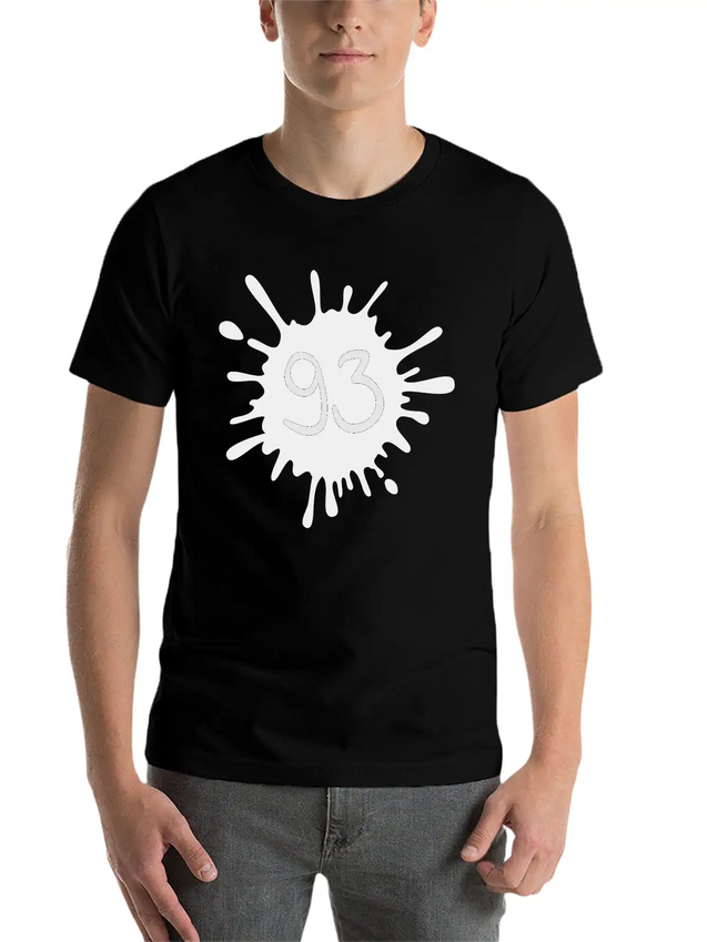 93__zahl_klecks__f2 Unisex Casual T-Shirt – Clean Design For Daily Comfort