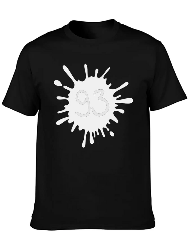 93__zahl_klecks__f2 Unisex Casual T-Shirt – Clean Design For Daily Comfort