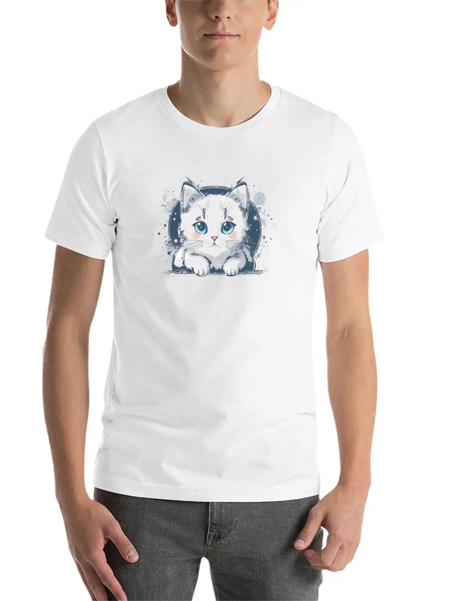 A Cute Cat Vector Comfortable Minimalist Graphic Tee – Summer Style Essential