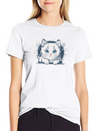 A Cute Cat Vector Comfortable Minimalist Graphic Tee – Summer Style Essential