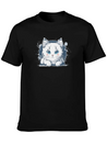 A Cute Cat Vector Comfortable Minimalist Graphic Tee – Summer Style Essential