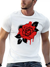 A Graffiti Rose Modern Fit Casual T-Shirt – Clean And Versatile Design