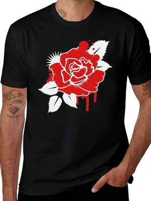 A Graffiti Rose Simple Everyday Graphic Tee – Lightweight Summer Wear