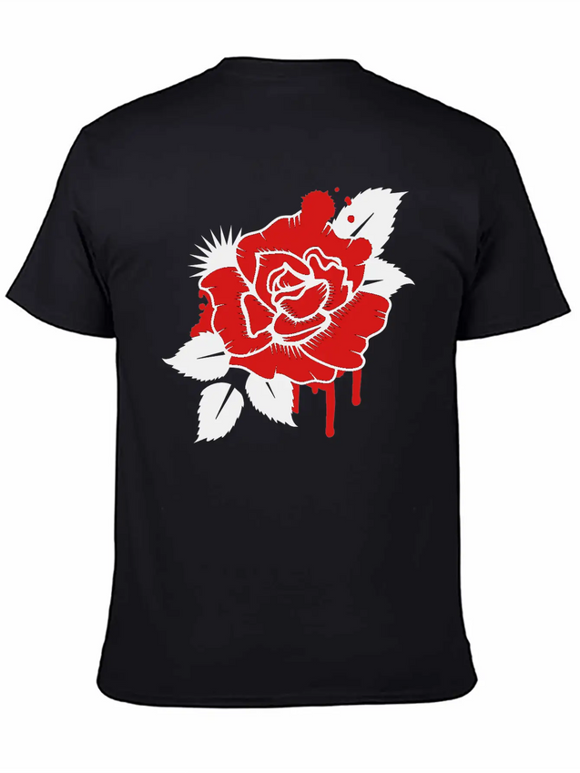 A Graffiti Rose Simple Everyday Graphic Tee – Lightweight Summer Wear