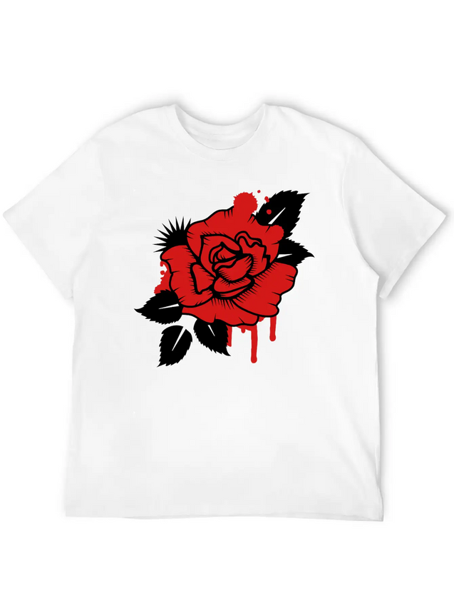 A Graffiti Rose Simple Everyday Graphic Tee – Lightweight Summer Wear