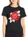 A Graffiti Rose Simple Everyday Graphic Tee – Lightweight Summer Wear