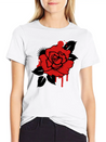 A Graffiti Rose Simple Everyday Graphic Tee – Lightweight Summer Wear
