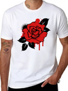 A Graffiti Rose Simple Everyday Graphic Tee – Lightweight Summer Wear