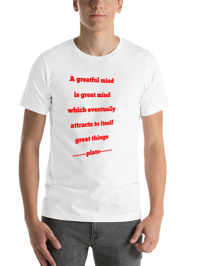 A Grateful Mund Is A Great Mind Modern Fit Casual T-Shirt – Clean And Versatile Design