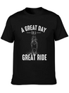 A GREAT DAY FOR A GREAT RIDE Motif For Horse Breathable Soft Cotton T-Shirt – Timeless Casual Look