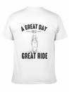 A GREAT DAY FOR A GREAT RIDE Motif For Horse Breathable Soft Cotton T-Shirt – Timeless Casual Look