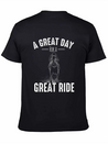 A GREAT DAY FOR A GREAT RIDE Motif For Horse Breathable Soft Cotton T-Shirt – Timeless Casual Look