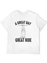 A GREAT DAY FOR A GREAT RIDE Motif For Horse Breathable Soft Cotton T-Shirt – Timeless Casual Look