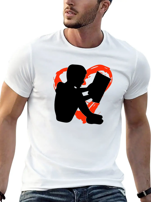 A Heart For Reading Simple Everyday Graphic Tee – Lightweight Summer Wear