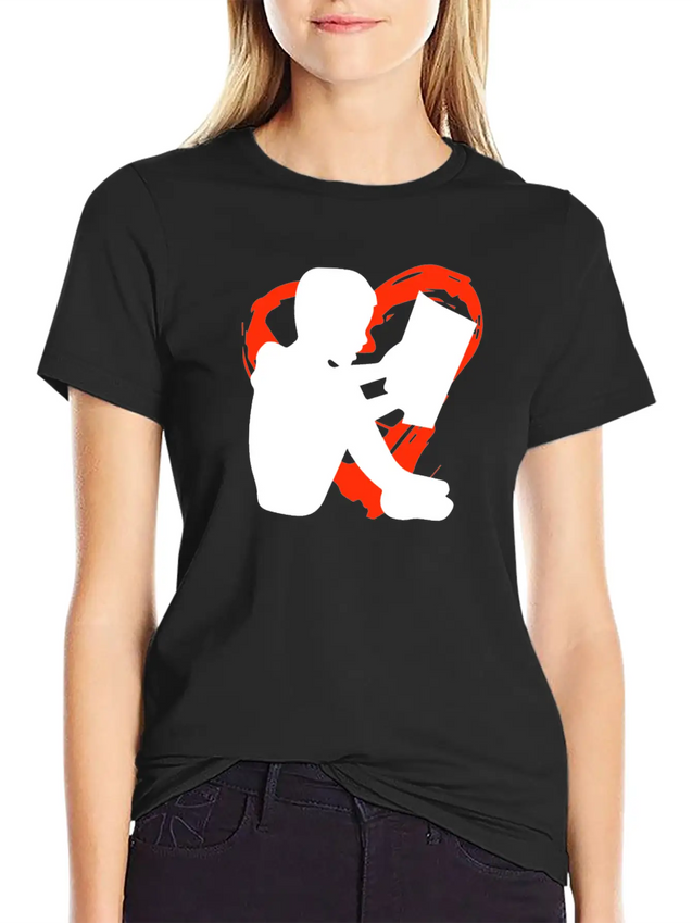 A Heart For Reading Simple Everyday Graphic Tee – Lightweight Summer Wear