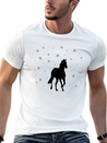 A Huge Horse In The Snow Casual Graphic T-Shirt – Simple And Comfortable Daily Wear