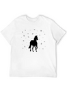A Huge Horse In The Snow Casual Graphic T-Shirt – Simple And Comfortable Daily Wear