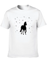 A Huge Horse In The Snow Casual Graphic T-Shirt – Simple And Comfortable Daily Wear