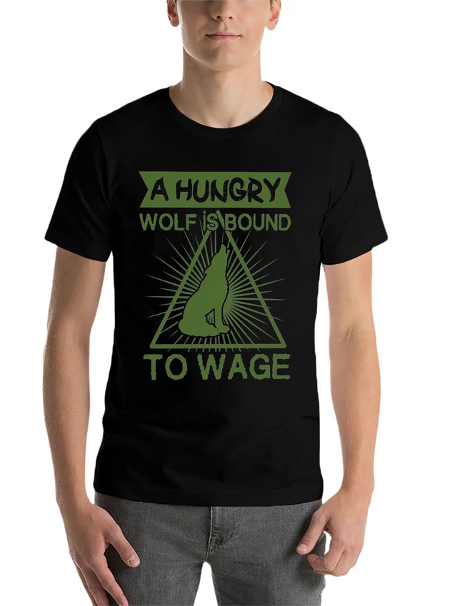 A Hungry Wolf Is Bound Modern Fit Casual T-Shirt – Clean And Versatile Design