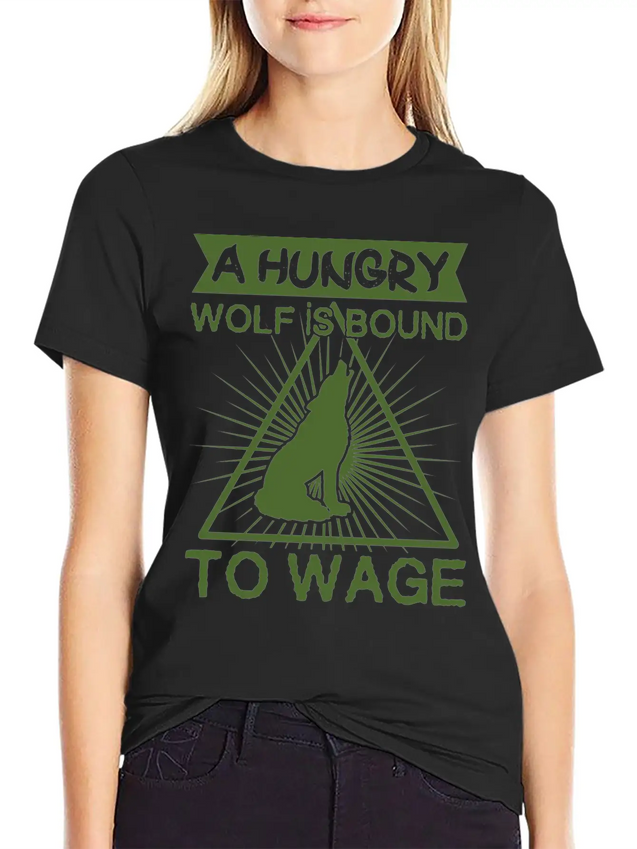 A Hungry Wolf Is Bound Modern Fit Casual T-Shirt – Clean And Versatile Design