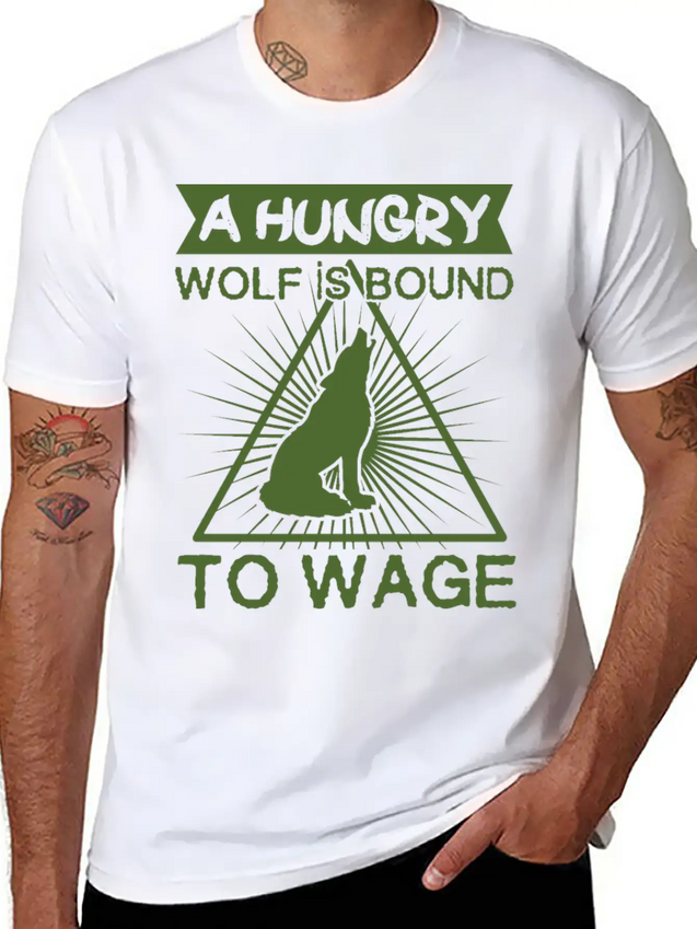 A Hungry Wolf Is Bound Modern Fit Casual T-Shirt – Clean And Versatile Design