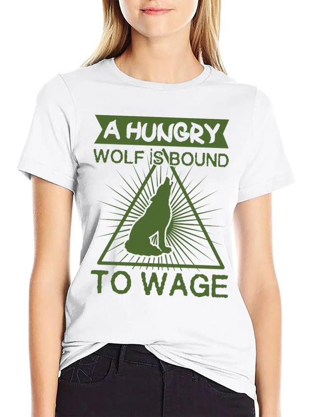 A Hungry Wolf Is Bound Modern Fit Casual T-Shirt – Clean And Versatile Design