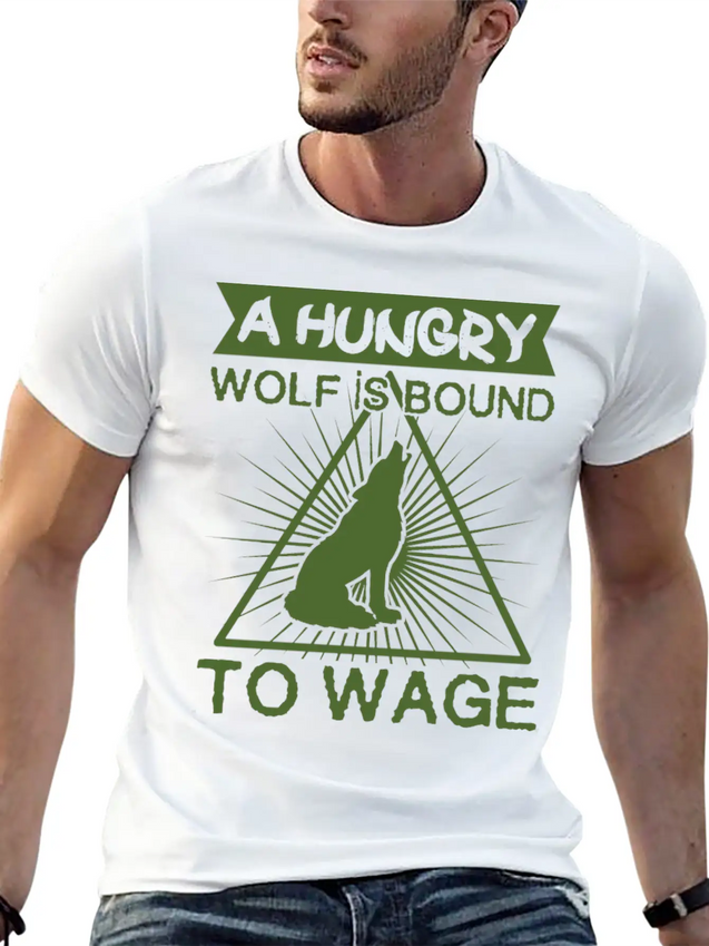 A Hungry Wolf Is Bound Modern Fit Casual T-Shirt – Clean And Versatile Design