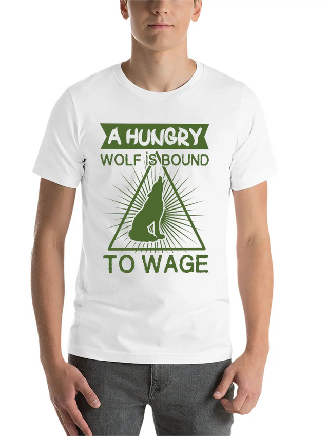 A Hungry Wolf Is Bound Modern Fit Casual T-Shirt – Clean And Versatile Design