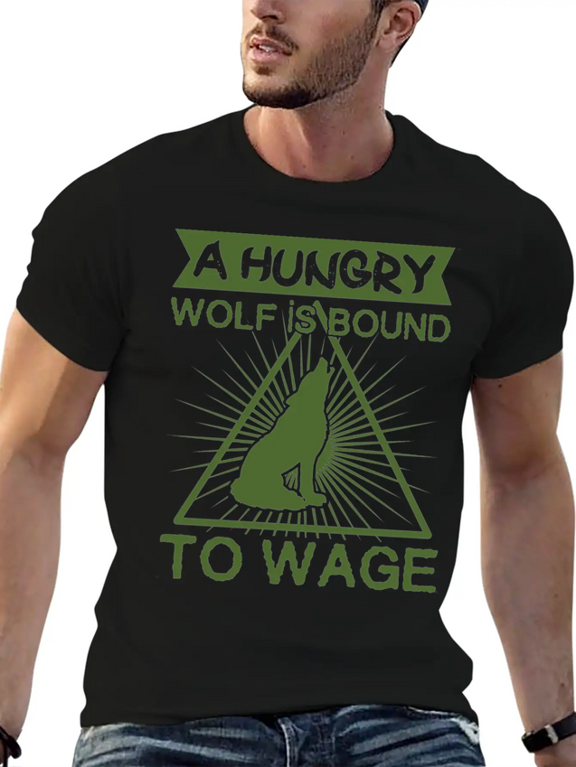A Hungry Wolf Is Bound Modern Fit Casual T-Shirt – Clean And Versatile Design